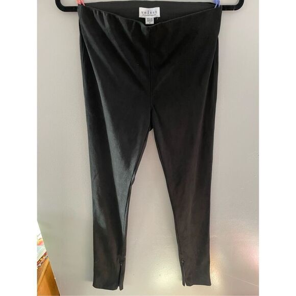 Velvet Pants - Graham and Spencer Velvet Velour Pants/Slacks--Black Skinny EUC Womens Small